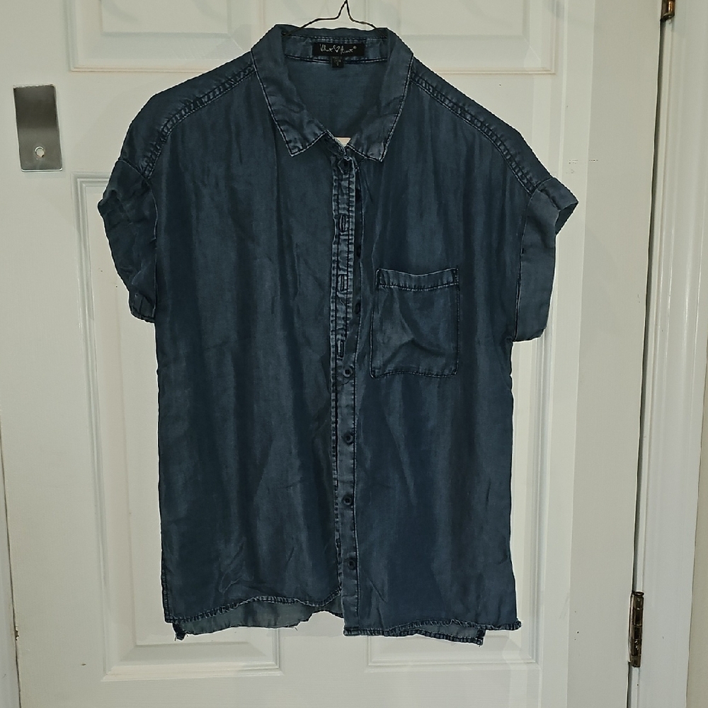 Velvet Heart Blue Button Down Shirt Relaxed Fit